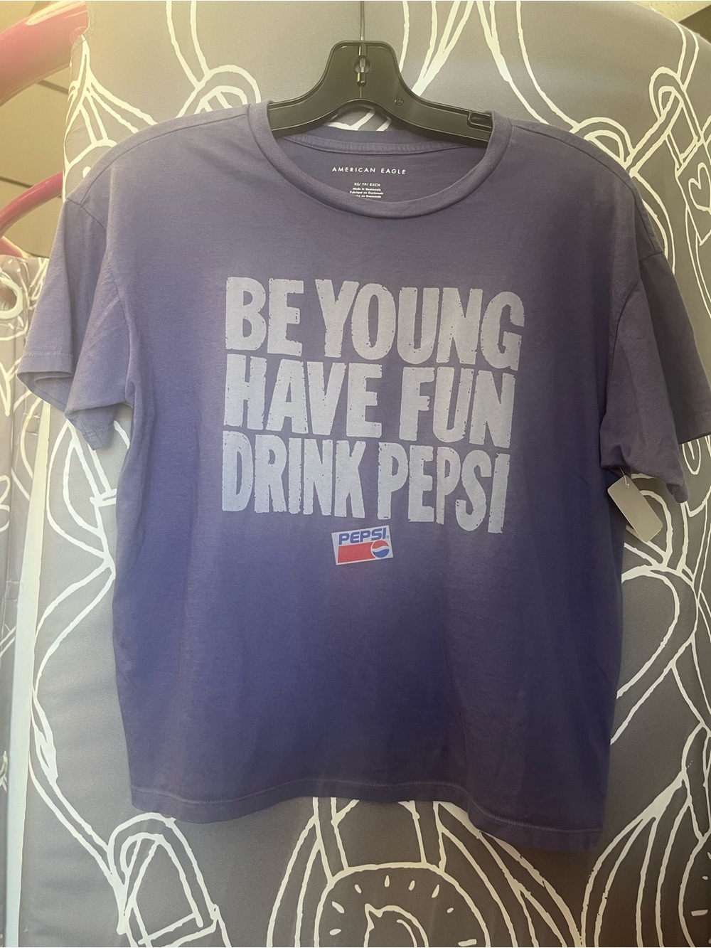 American Eagle Outfitters Graphic 'Be Young Have Fun Drink Pepsi' Tee